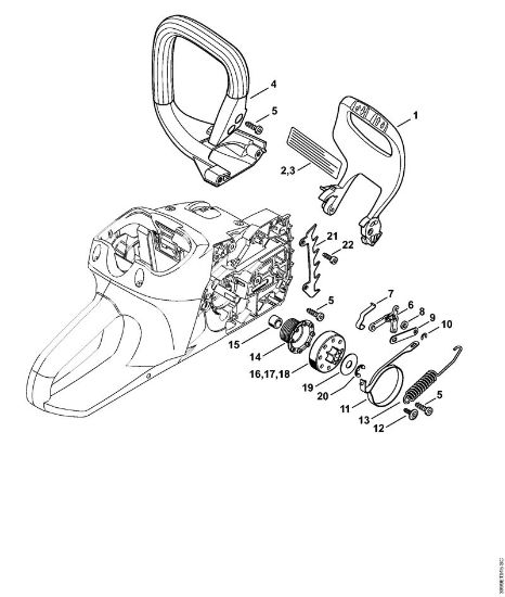 Akumulatorska motorna žaga (MSA) MSA 160 C-B Å citnik za roke, zavora verige della Marca Stihl